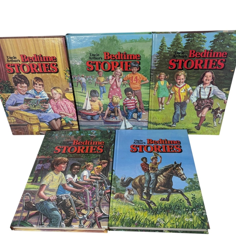 Uncle Arthur's Bedtime Stories Set 1-5 Vintage 1976 Hardcover Children Books